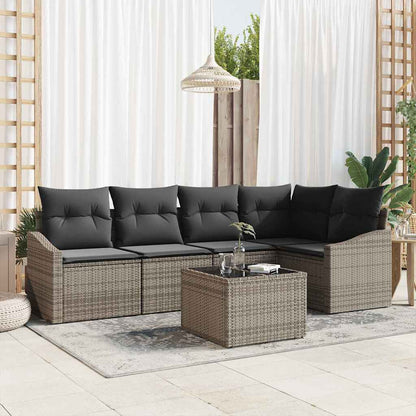 Tuinbankenset Met Kussen 5 Pcs Poly Rattan