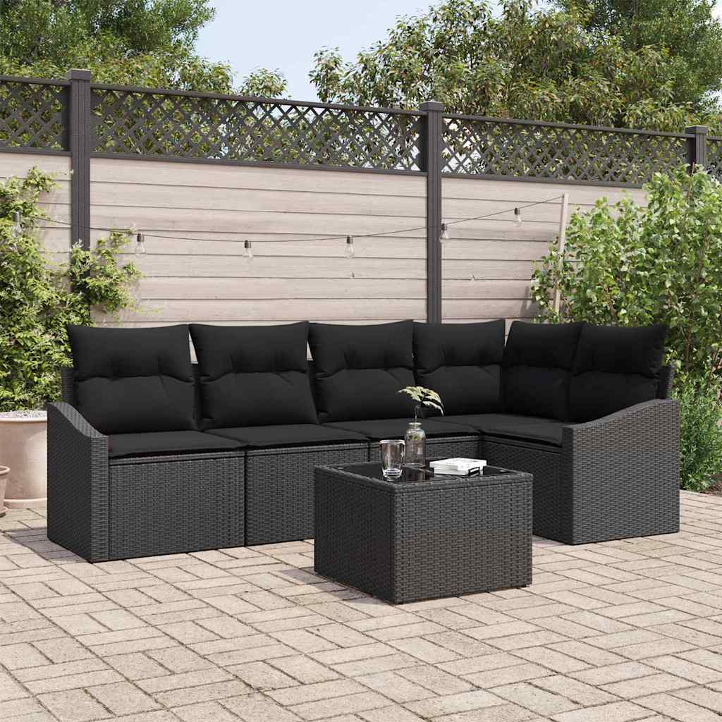 Tuinbankenset Met Kussen 5 Pcs Poly Rattan