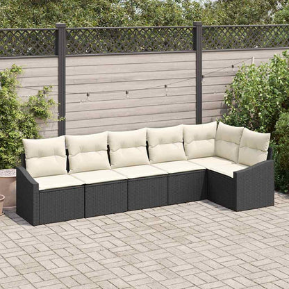 Tuinbankenset Met Kussen 6 Pcs Poly Rattan