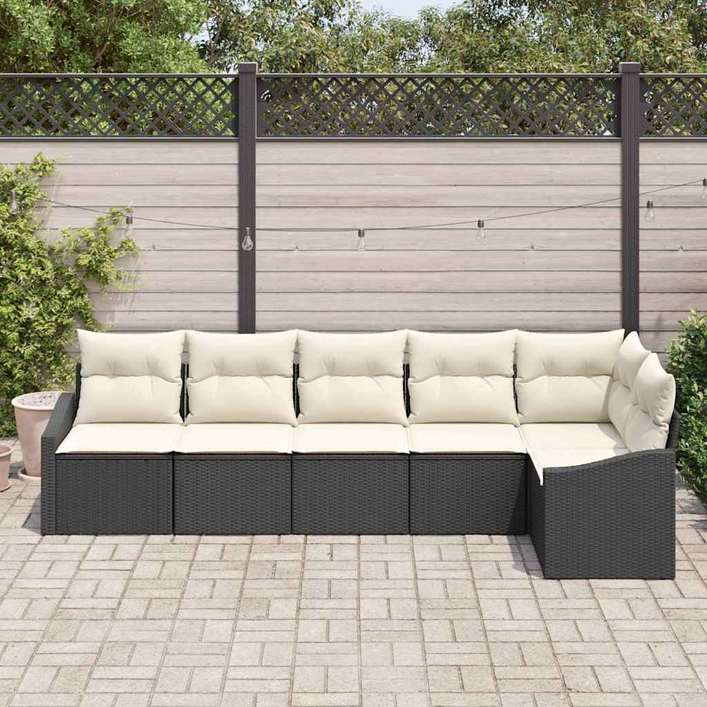 Tuinbankenset Met Kussen 6 Pcs Poly Rattan