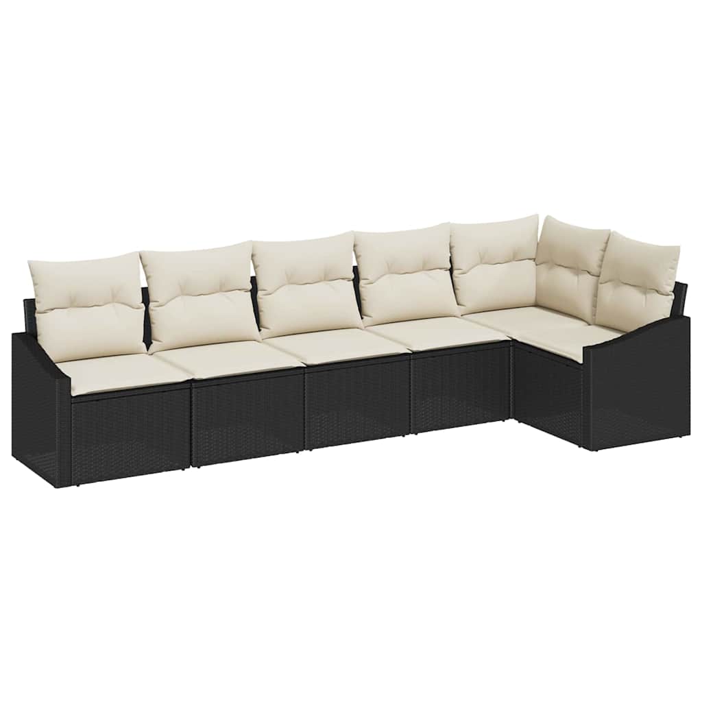 Tuinbankenset Met Kussen 6 Pcs Poly Rattan