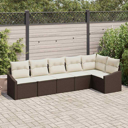 Tuinbankenset Met Kussen 6 Pcs Poly Rattan