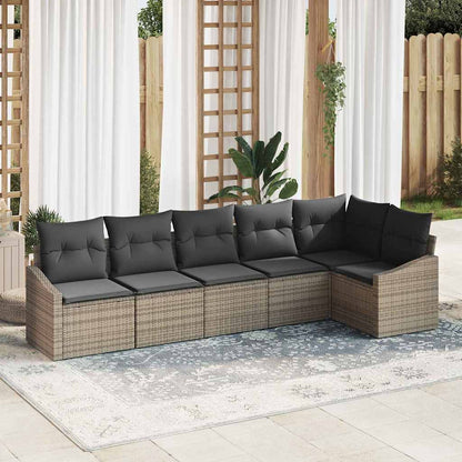 Tuinbankenset Met Kussen 6 Pcs Poly Rattan