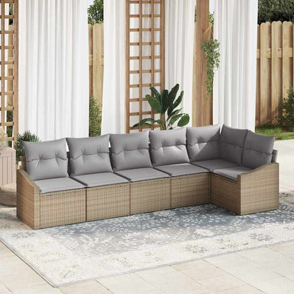Tuinbankenset Met Kussen 6 Pcs Poly Rattan