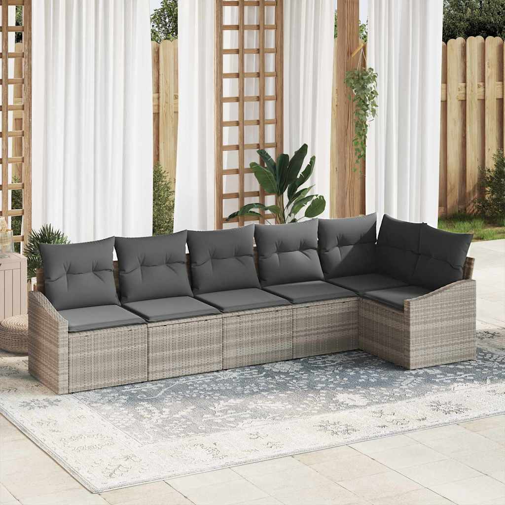 Tuinbankenset Met Kussen 6 Pcs Poly Rattan