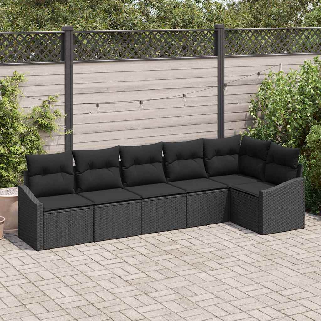Tuinbankenset Met Kussen 6 Pcs Poly Rattan