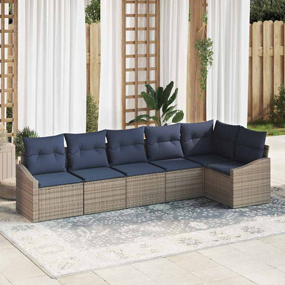 Tuinbankenset Met Kussen 6 Pcs Poly Rattan
