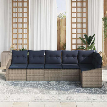 Tuinbankenset Met Kussen 6 Pcs Poly Rattan