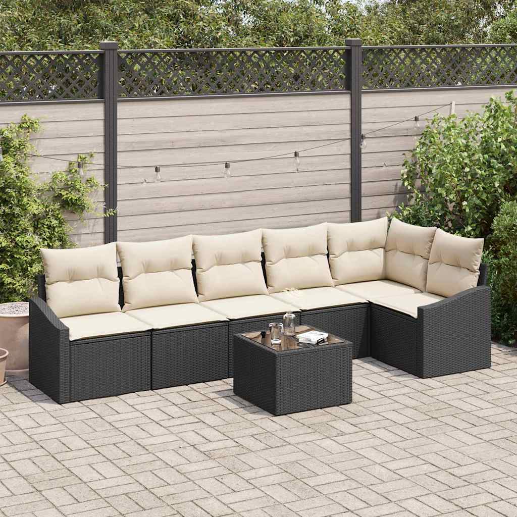 Tuinbankenset Met Kussen 6 Pcs Poly Rattan