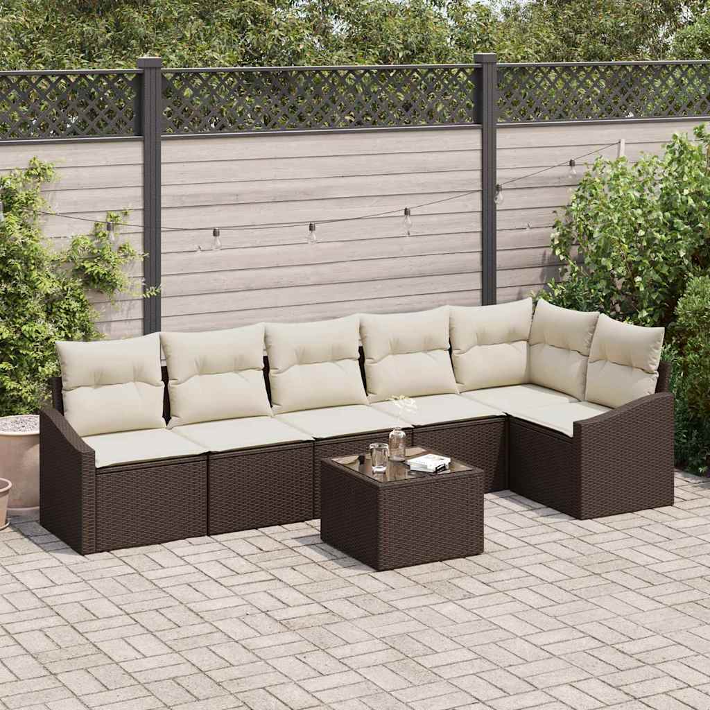 Tuinbankenset Met Kussen 6 Pcs Poly Rattan