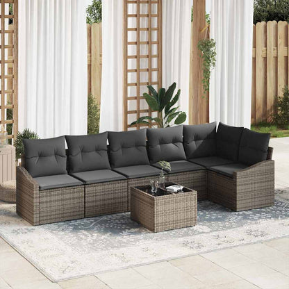 Tuinbankenset Met Kussen 6 Pcs Poly Rattan