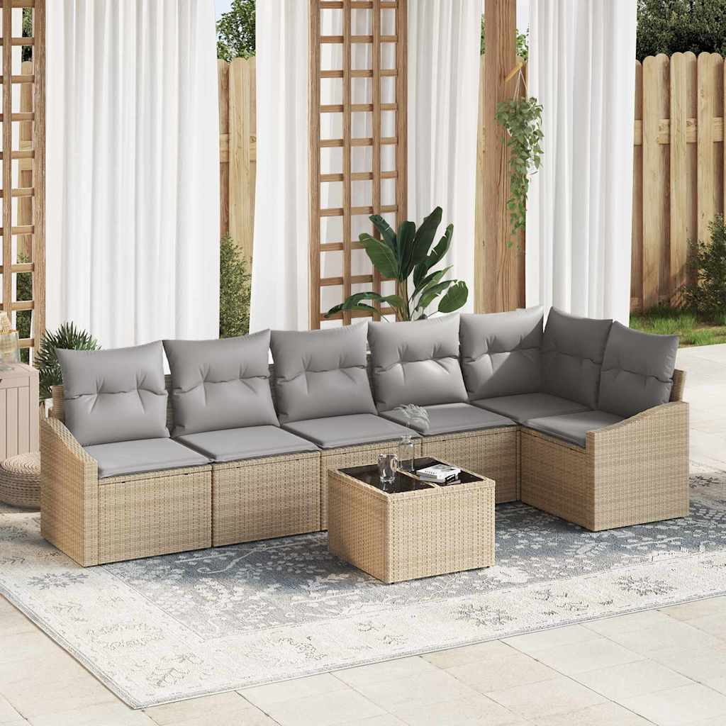 Tuinbankenset Met Kussen 6 Pcs Poly Rattan