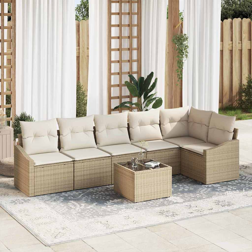Tuinbankenset Met Kussen 6 Pcs Poly Rattan