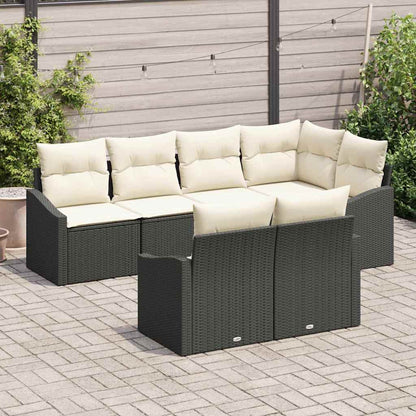 Tuinbankenset Met Kussen 7 Pcs Poly Rattan