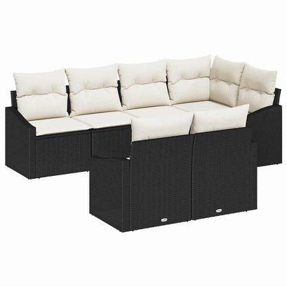 Tuinbankenset Met Kussen 7 Pcs Poly Rattan