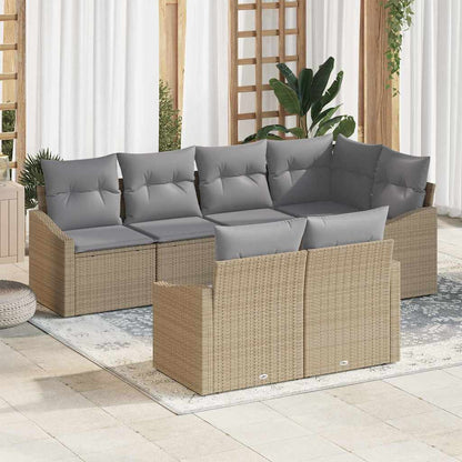 Tuinbankenset Met Kussen 7 Pcs Poly Rattan