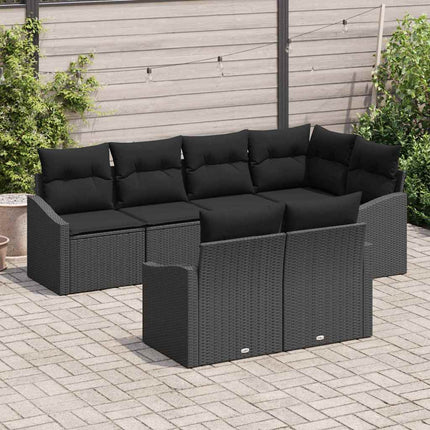 Tuinbankenset Met Kussen Met Opslag 7 Pcs Poly Rattan