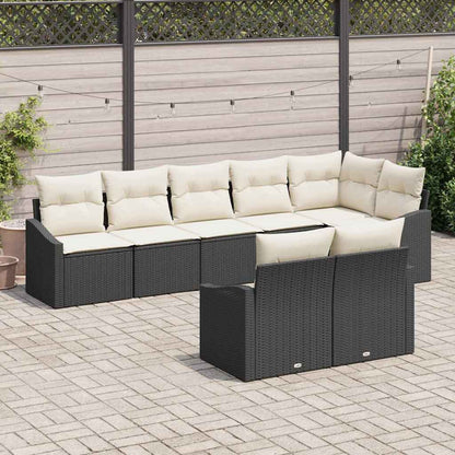 Tuinbankenset Met Kussen 8 Pcs Poly Rattan