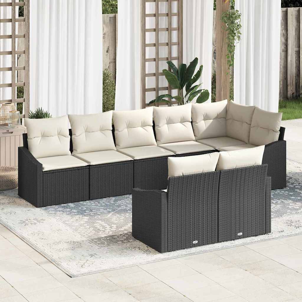 Tuinbankenset Met Kussen 8 Pcs Poly Rattan