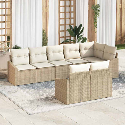 Tuinbankenset Met Kussen 9 Pcs En Licht Grijs Poly Rattan