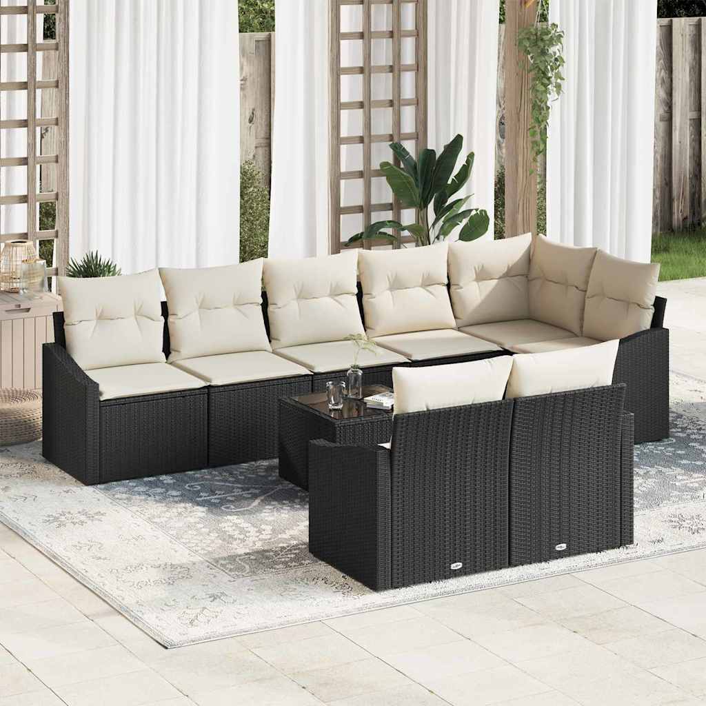 Tuinbankenset Met Kussen 8 Pcs Poly Rattan