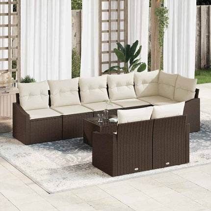 Tuinbankenset Met Kussen 9 Pcs En Licht Grijs Poly Rattan