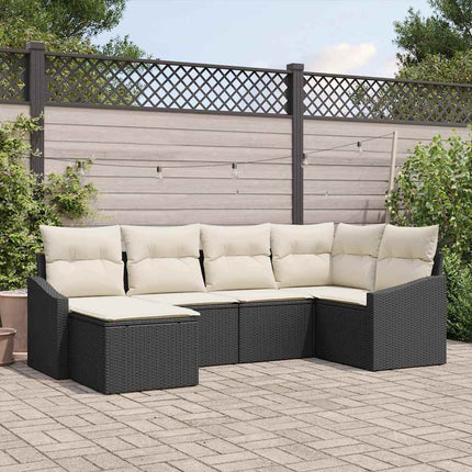Tuin Eetset 6 Pcs Poly Rattan En Poedergecoat Staal