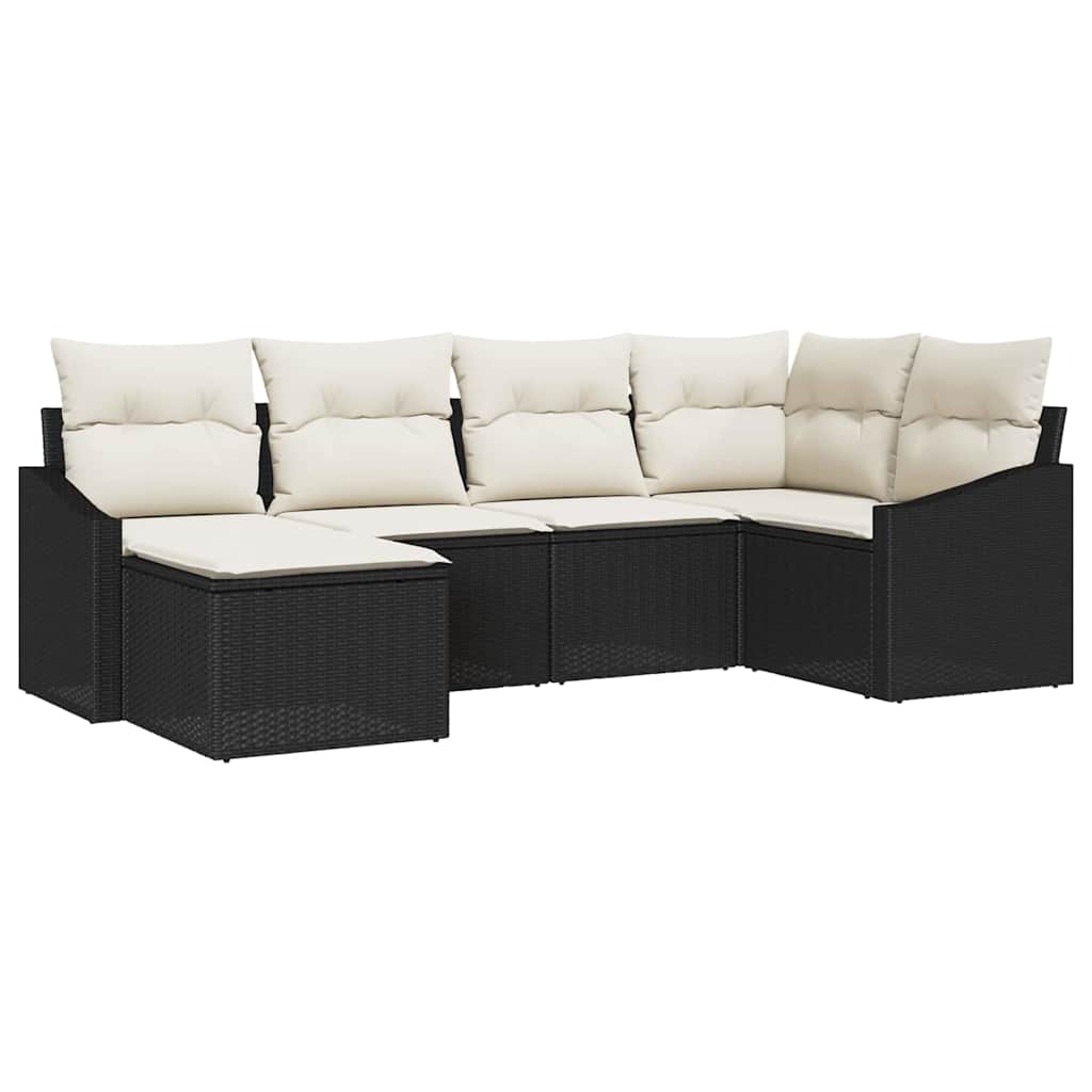 Tuin Eetset Met Kussen Met Opslag 6 Pcs En Crème