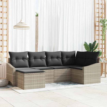Tuin Eetset Met Kussen Met Opslag 6 Pcs En Crème