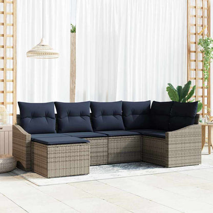 Bankstel Met Kussen 6 Pcs Poly Rattan