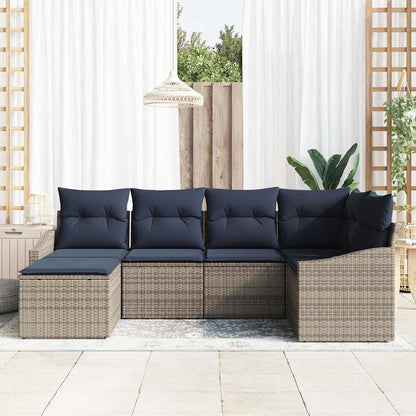 Bankstel Met Kussen 6 Pcs Poly Rattan