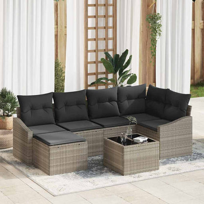 Tuin Eetset Met Kussen Met Opslag 6 Pcs En Crème