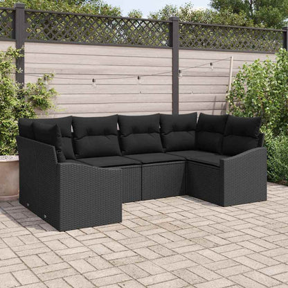 Tuinbankenset Met Opslag 6 Pcs En Crème Poly Rattan