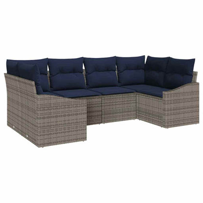Tuinbankenset Met Opslag 6 Pcs Poly Rattan