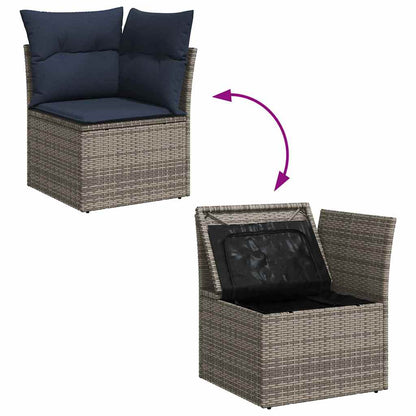Tuinbankenset Met Opslag 6 Pcs Poly Rattan