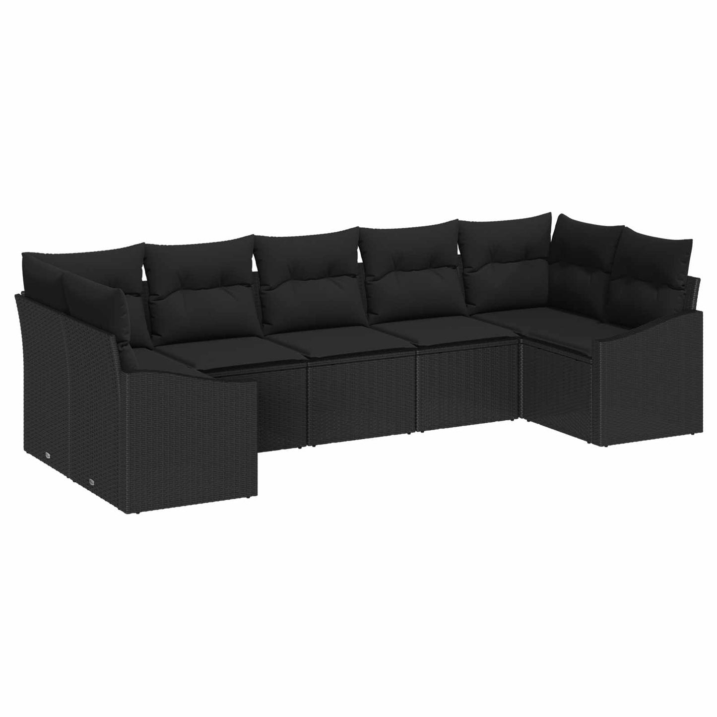 Tuinbankenset Met Opslag 7 Pcs En Crème Poly Rattan