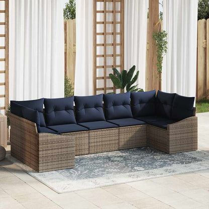Tuinbankenset Met Opslag 7 Pcs Poly Rattan