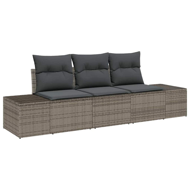 Tuinbankenset Met Opslag 3 Pcs Poly Rattan
