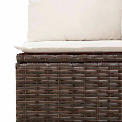 Tuinbankenset Met Opslag 7 Pcs En Crème Poly Rattan