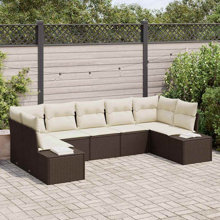 Tuinbankenset Met Opslag 7 Pcs Poly Riet