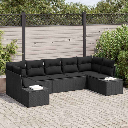 Tuinbankenset Met Opslag 7 Pcs En Crème Poly Riet