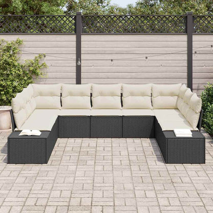 Tuinbankenset Met Kussen 9 Pcs En Crème Polyrattan