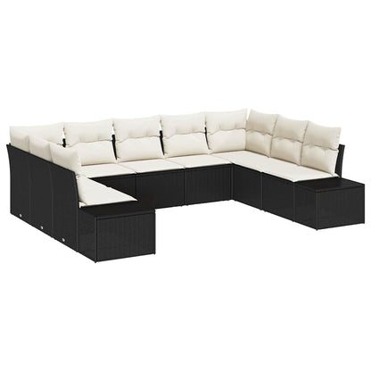 Tuinbankenset Met Kussen 9 Pcs En Crème Polyrattan
