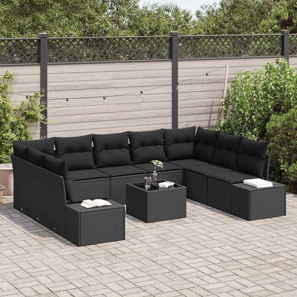 Tuinbankenset Met Kussen 9 Pcs Polyrattan