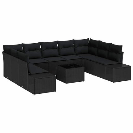 Tuinbankenset Met Kussen 9 Pcs Polyrattan