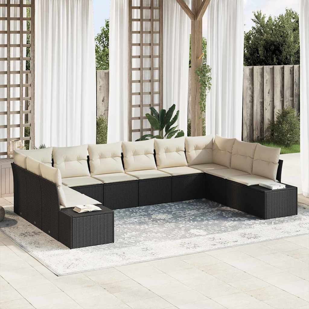 Tuinbankenset Met Kussen 10 Pcs Polyrattan