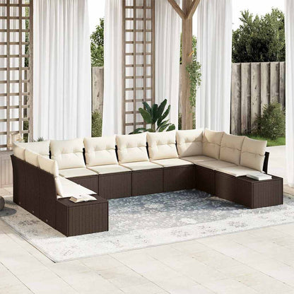Tuinbankenset Met Kussen 10 Pcs Polyrattan