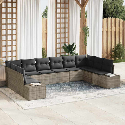 Tuinbankenset Met Kussen 10 Pcs Polyrattan