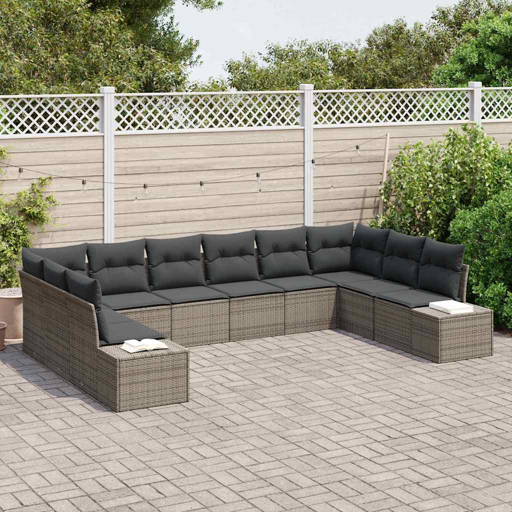 Tuinbankenset Met Kussen 10 Pcs Polyrattan