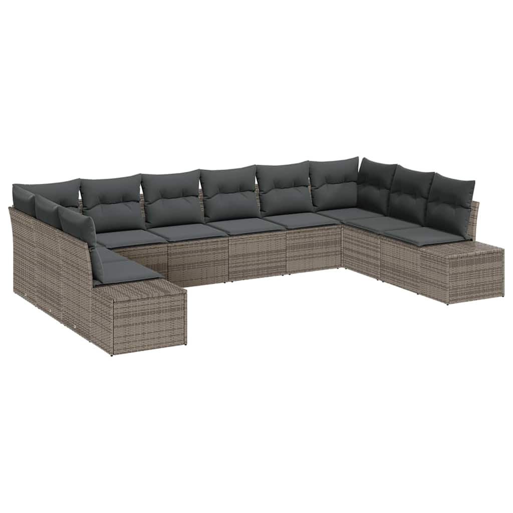 Tuinbankenset Met Kussen 10 Pcs Polyrattan